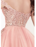 Off shoulder Lace Chiffon Short Prom Dress 